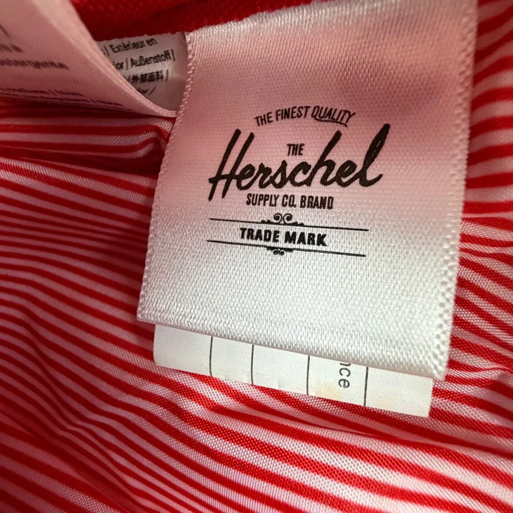 Herschel Supply Co Heritage Backpack Black White Logo Print One Size School Bag